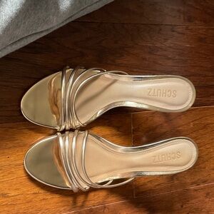SCHUTZ Metallic Gold Women's Sandals